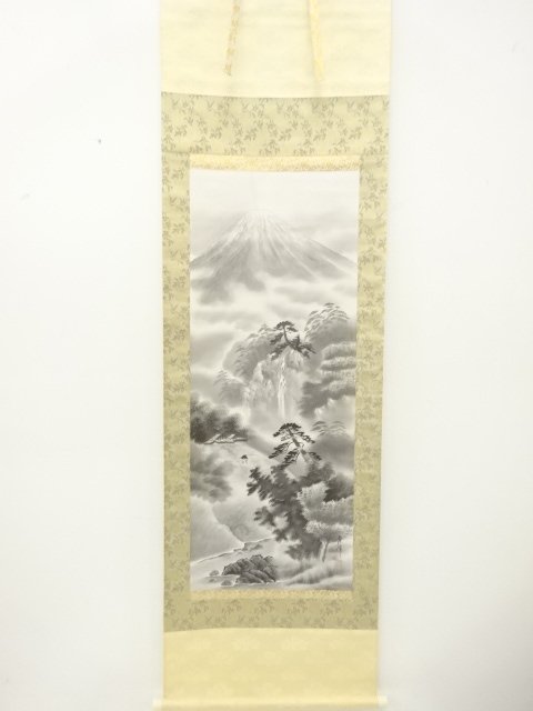 JAPANESE COLLECTIBLE / FUJI / INK / LANDSCAPE BY SHUHO / HANGING SCROL